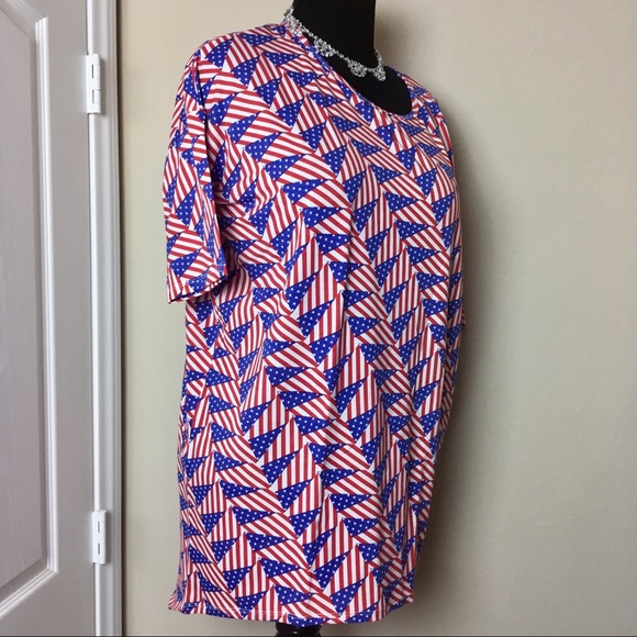 NWT LuLaRoe AMERICANA Irma Tunic Top - Picture 2 of 6